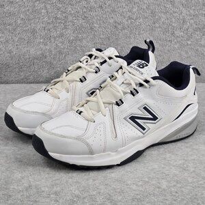 New Balance 608 Shoes Mens 11.5 D White Leather Dad Comfort Sneakers MX608WN5